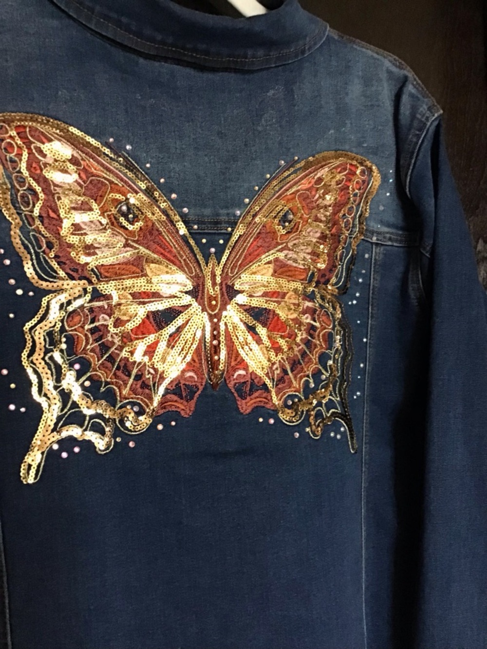 DG2 by Diane Gilman Vintage Wash Denim Jacket - Blue - Picture 5 of 7